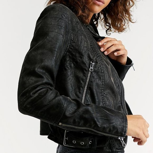 Free People Jackets & Blazers - NWT Free People Fenix Vegan Moto Jacket